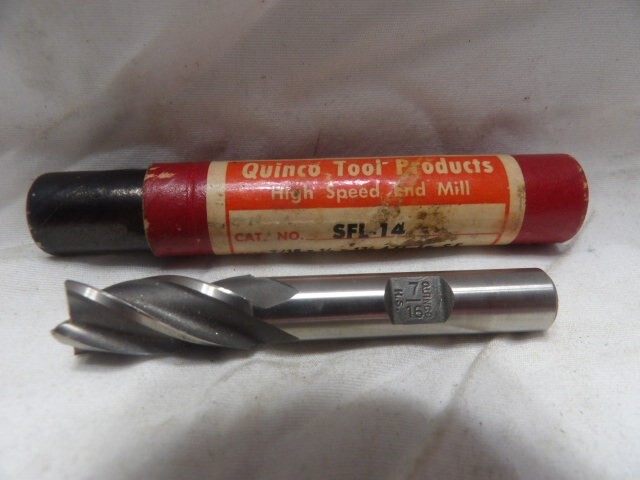 Quinco 7/16" x 1/2" HS 4 Flute End Mill SFL-14