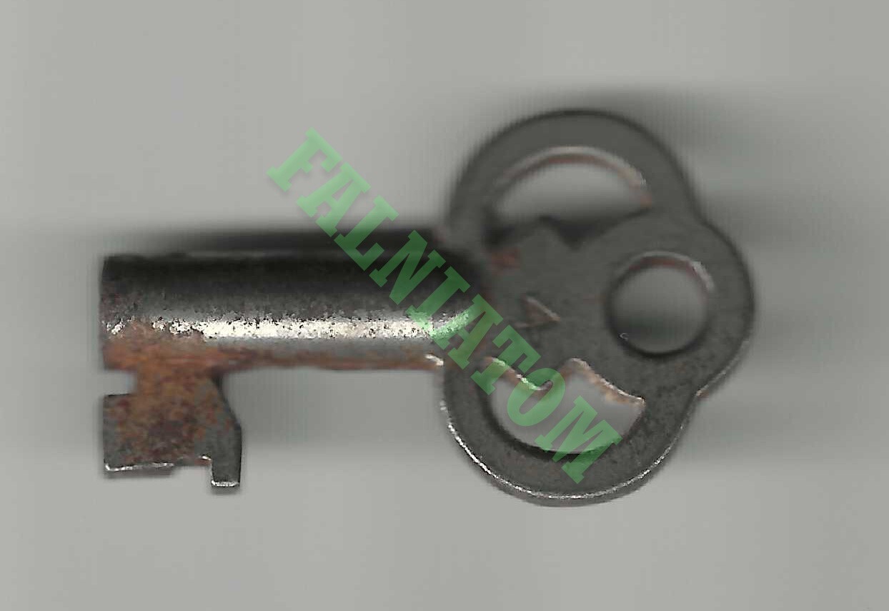 Vintage Hollow Barrel Skeleton Key Labeled "4" - Approx 1.5" Long