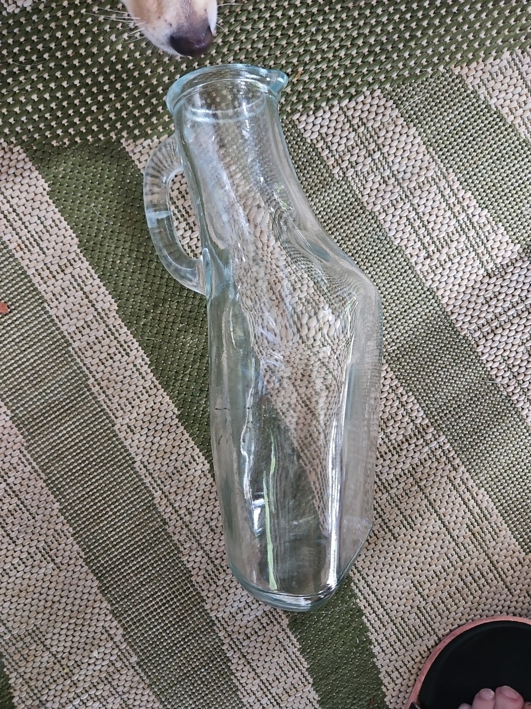 Antique Glass Female/Male Glasco Urine Bottle W/ounce Markers & Handle USA Made