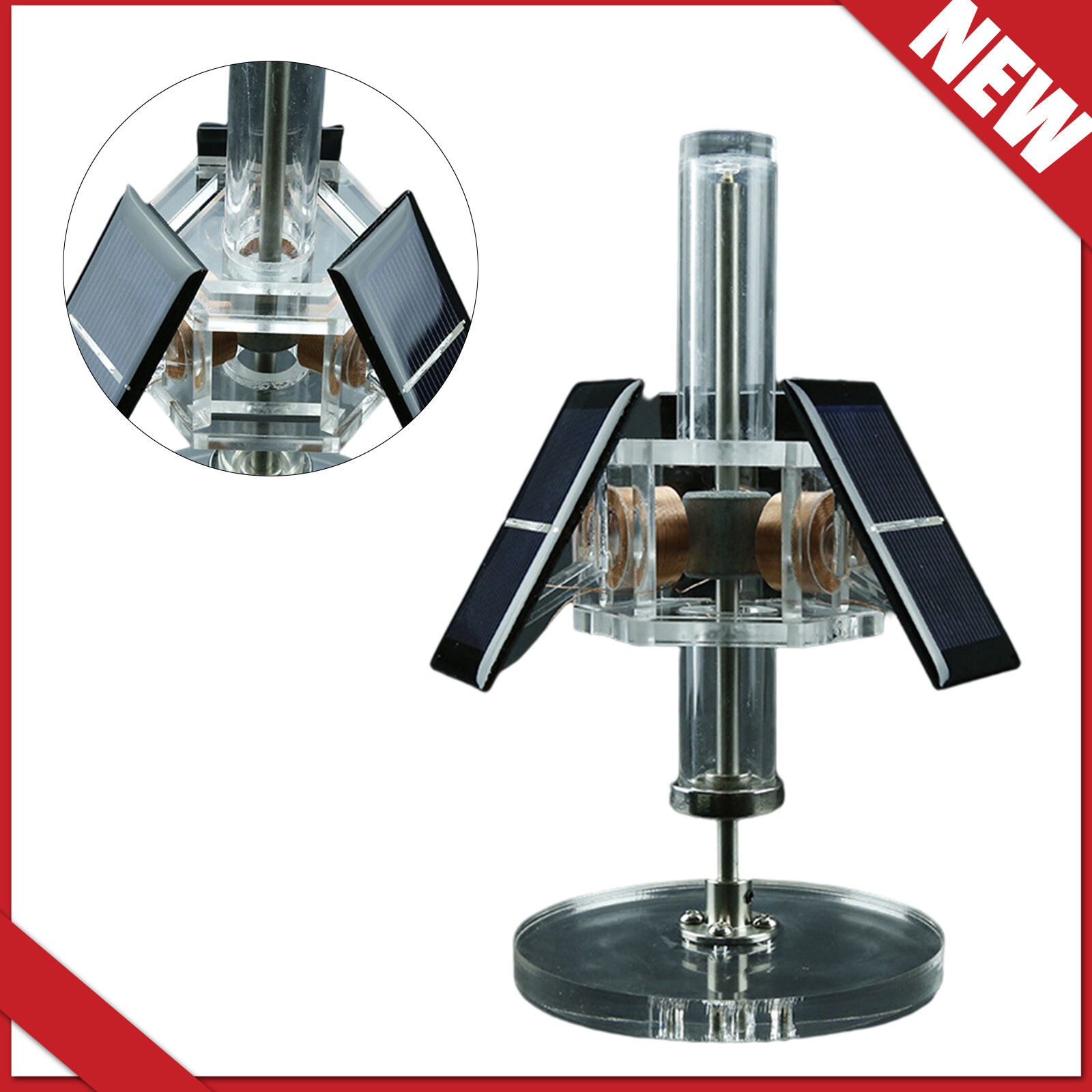Magnetic levitation solar motor vertical brushless motor DIY Toy Teaching model