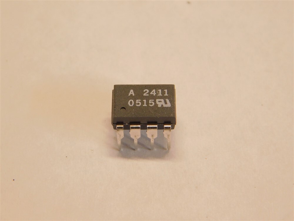 2 Avago / Broadcom HCPL-2411 High Speed Optocoupler ICs 20MBd 3750Vrms 8-DIP