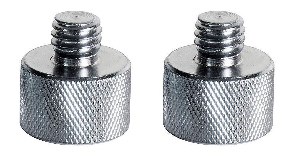 2 Pack of MA-100 3/8" Male to 5/8" Female Mic Screw Adapter On-Stage, stand