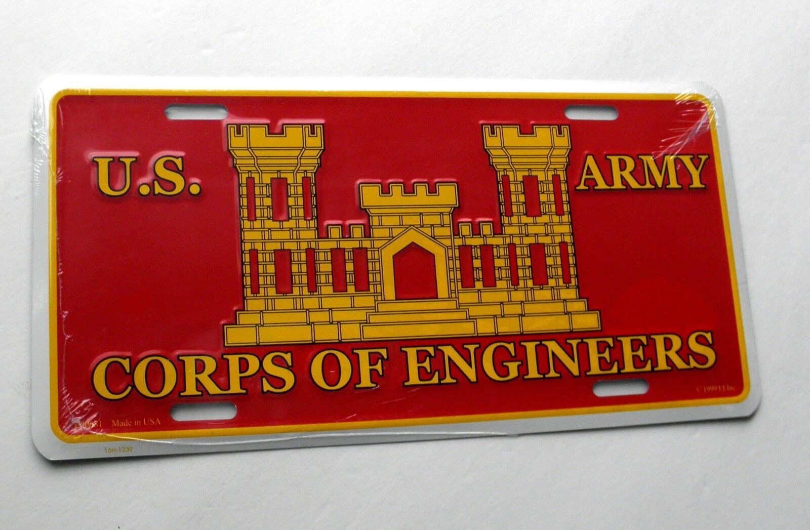Army Corps of Engineers License Plate 6 x 12 inches Embossed Made in the USA
