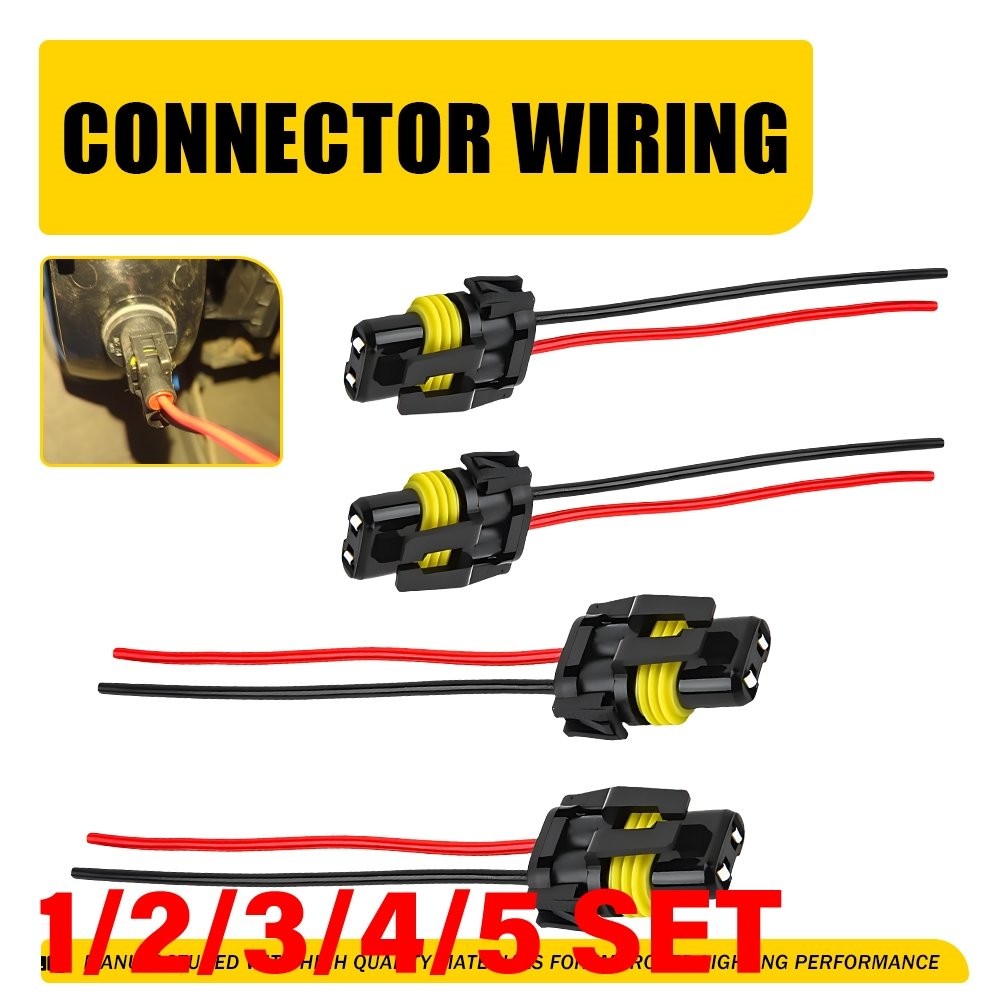 9005 Wiring Pigtail Female Connector Harness Headlight Dual Beam Socket 1-5SET