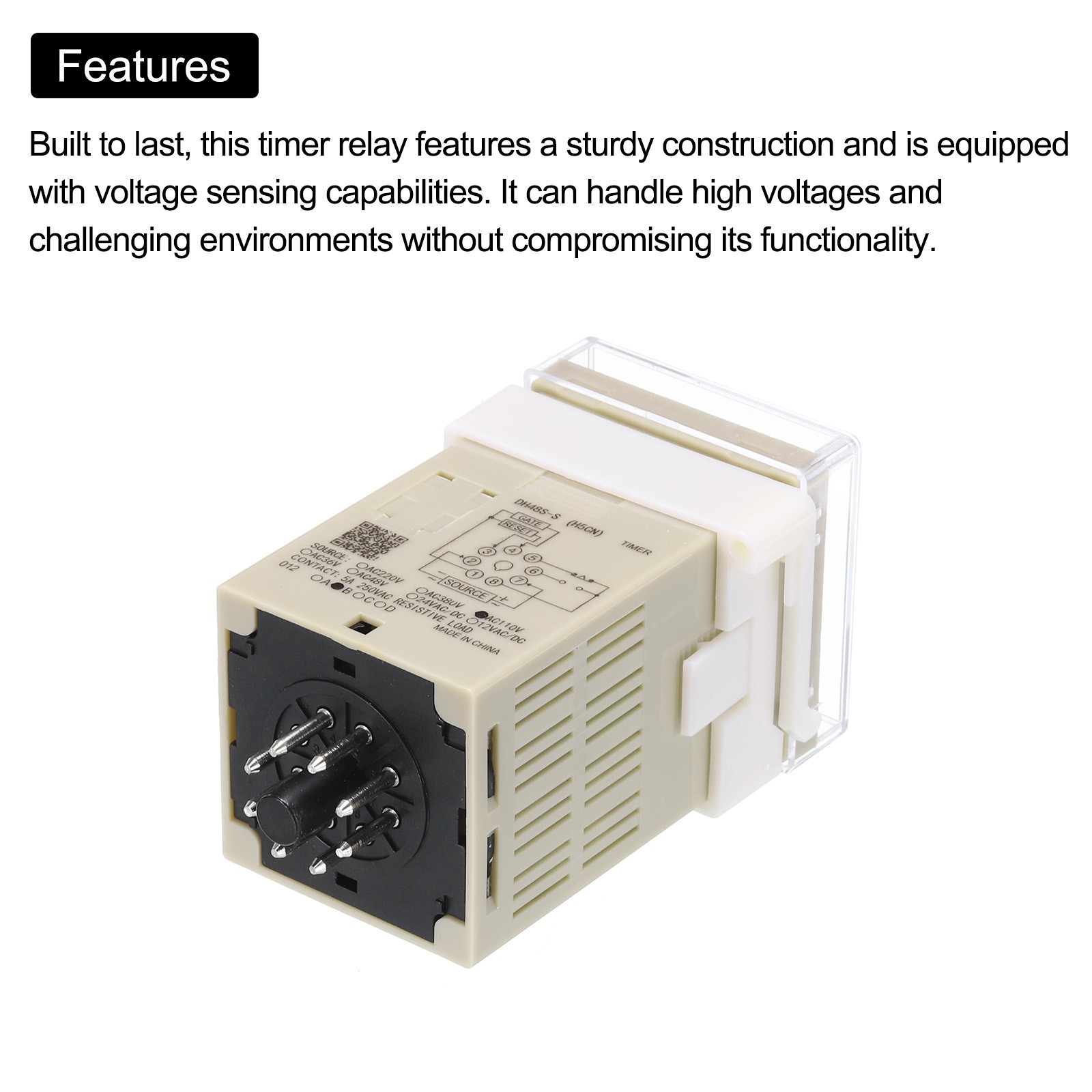 Digital Display Timer Relay DH48S-S 110V Cycle 0.1S-99H Delay Switch 8Pin