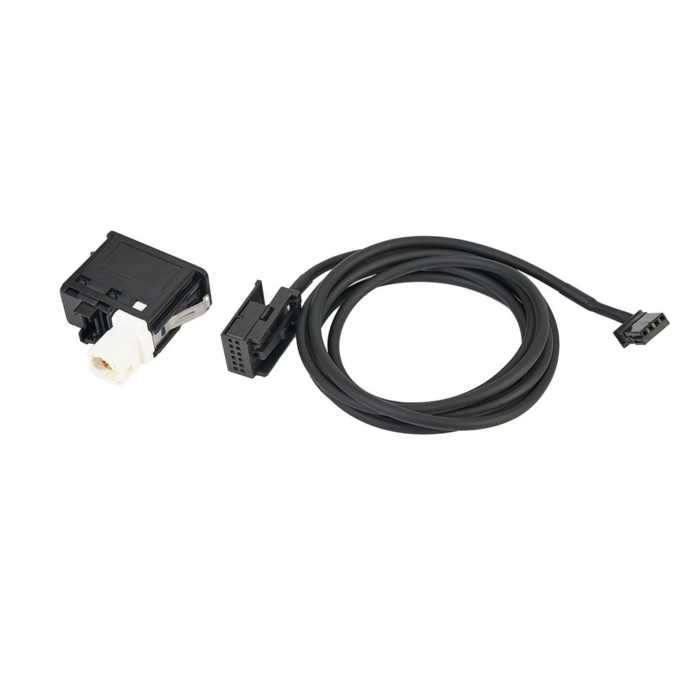 AUX USB Interface Panel Cable Adapter And Socket USB2.0 Black Cable For