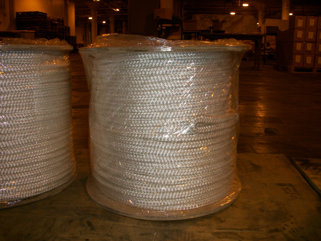 3/4" x 1200' Polyester Double Braid cable pulling rope w/ 6" eyes on each end