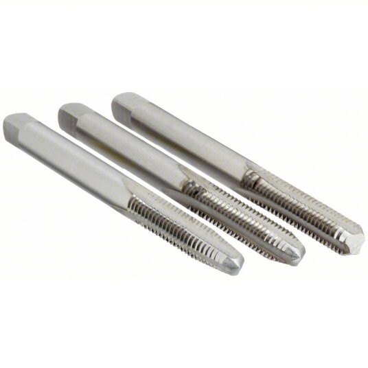 A1469-08125 8 X 1.25 8MM CS Hand Tap Set 3PC Hand Carbon Steel 4 Flute Metric RH