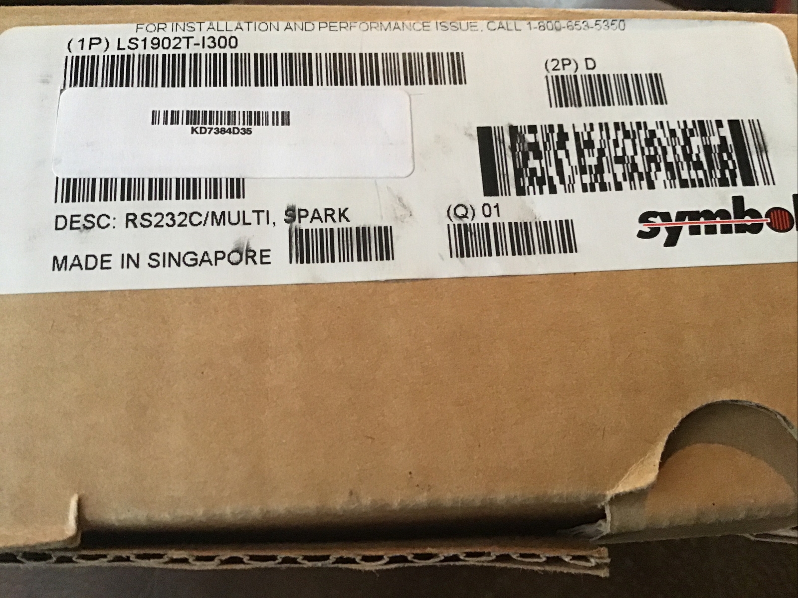 Symbol LS1902T-1300 Handheld Barcode Scanner