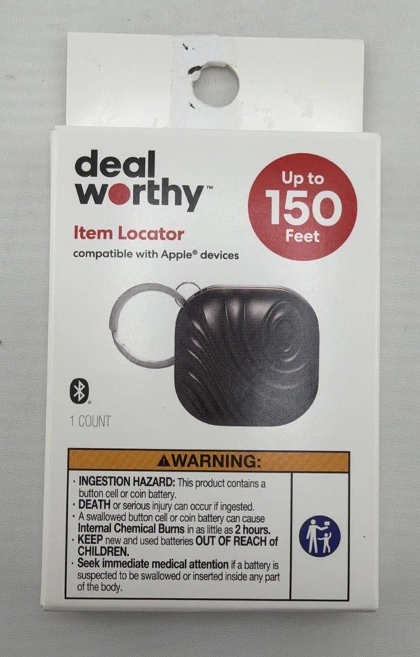 EDealworthy Apple Find My Bluetooth Item Locator Keychain Tracker iOS. New