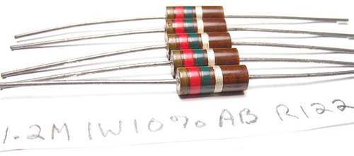 1.2 MEG MILLION OHM 1 WATT QTY-2 ALLEN BRADLEY TUBE GUITAR MIXER AMP RESISTORS