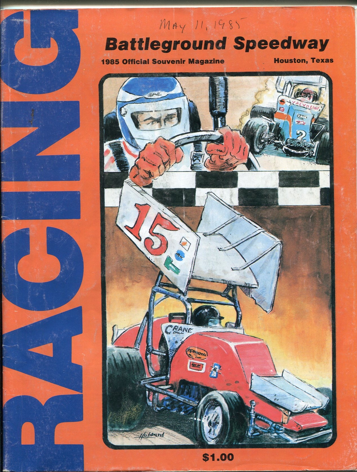 Battleground Speedway 5/4/1985-Texas Super Sprinter Assn.race program-pics--VG