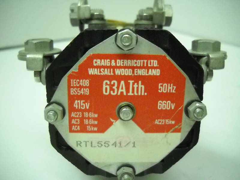 CRAIG & DERRICOTT RTL5541/1 SELECTOR SWITCH NEW CONDITION / NO BOX
