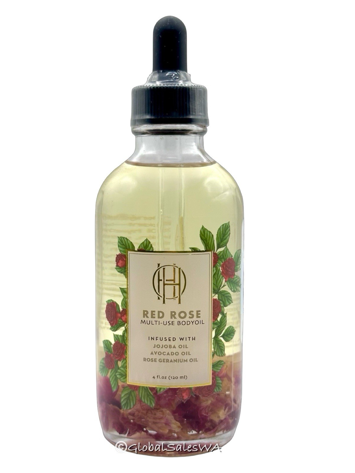 House of Harlow 1960 Red Rose Multi-Use Body Oil Jojoba Avocado Geranium 4 Oz