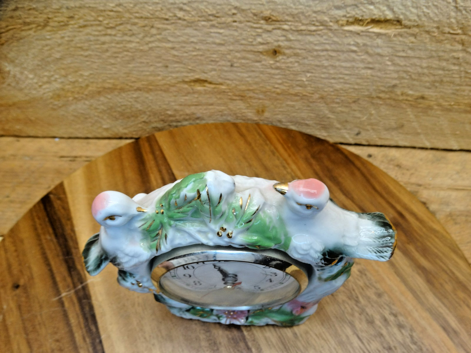 Nesting Doves Porcelain Ceramic Quartz Clock 6" X 6"