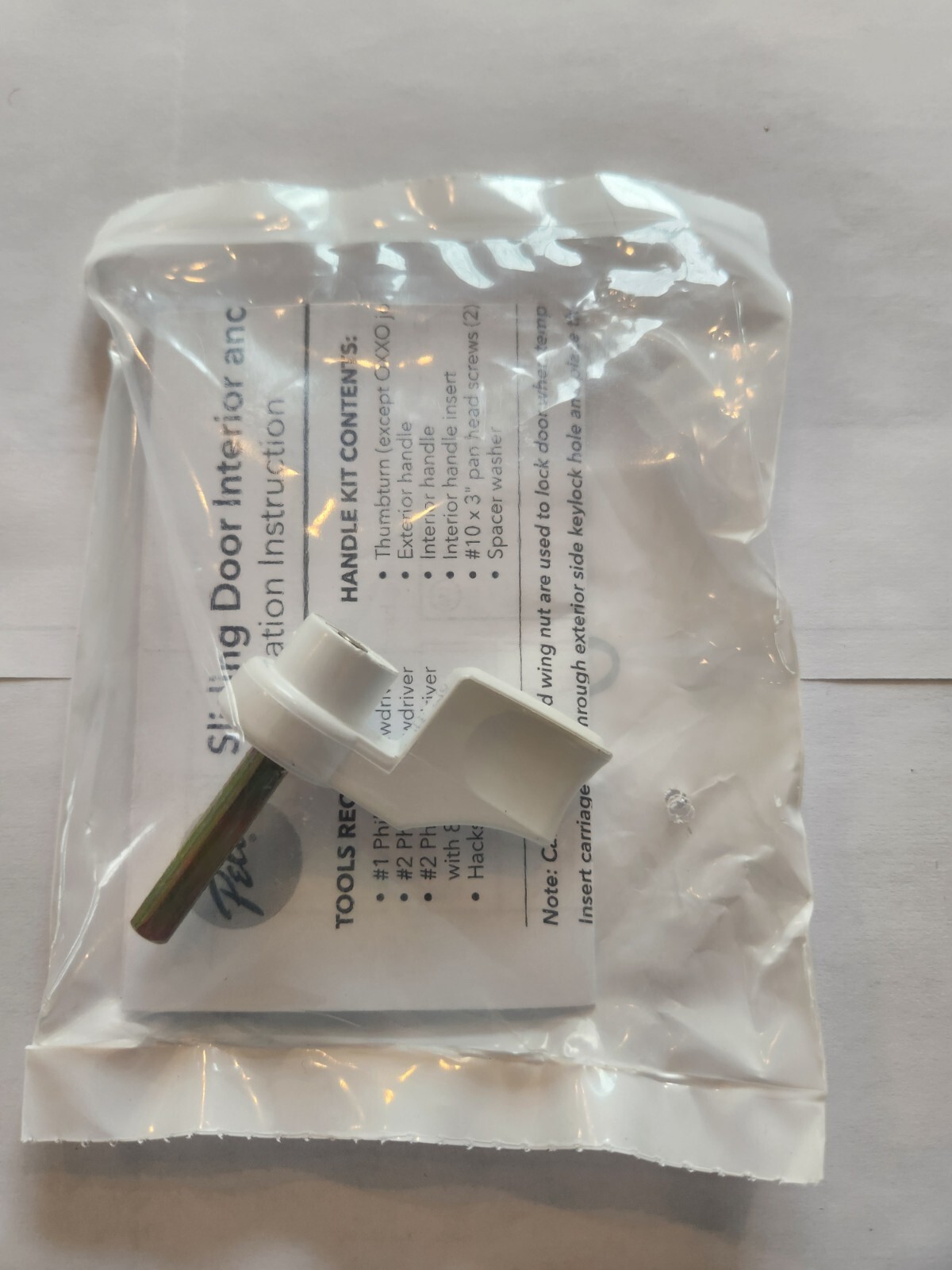 Pella White Sliding Door Thumb Turn, Genuine Pella