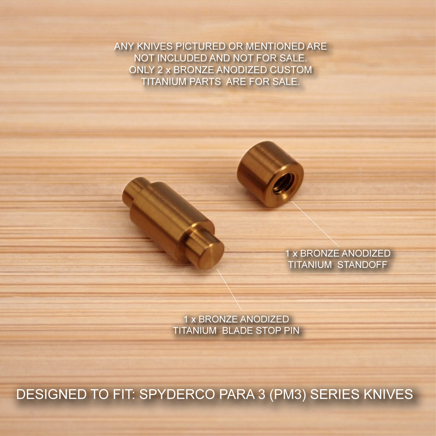 Spyderco Paramilitary Para 3 PM3 Titanium Blade Stop Pin & Standoff - BRONZE