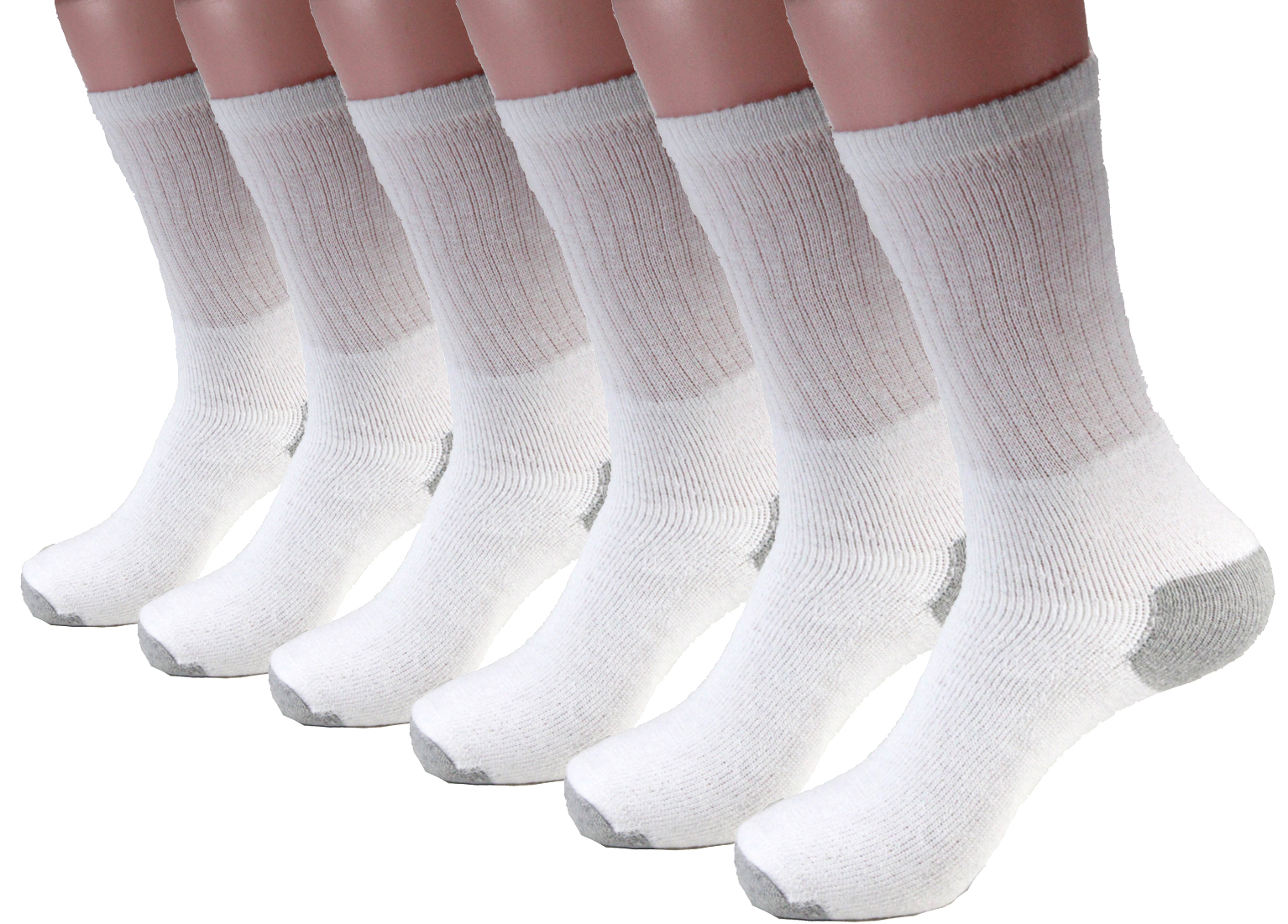 3 6 12 Pairs Mens White Sports Work Athletic Crew Socks Cotton Size 9-11 & 10-13