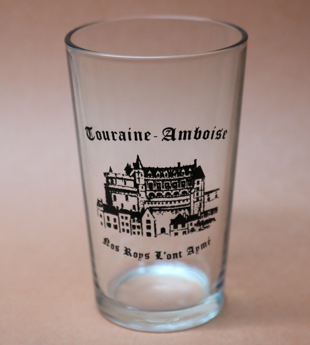 Touraine Amboise Chateau France glass souvenir 0.1L Shot Sampler Wine Taster