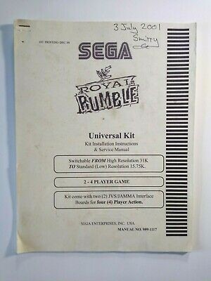 Sega Royal Rumble Arcade Manual Service Repair Video Kit Game 2001 Naomi