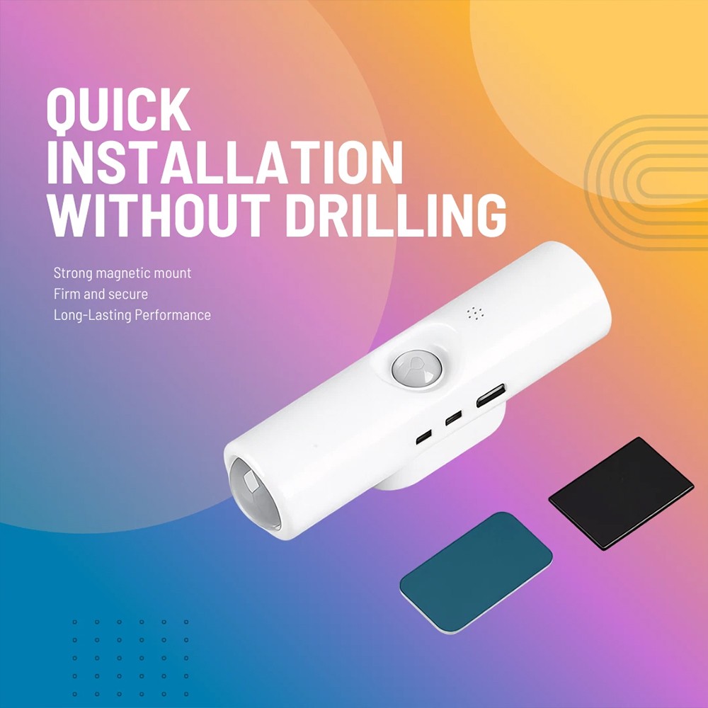 Magnetic RGB Night Light - Motion Sensor USB-C Rechargeable Ambient Lamp