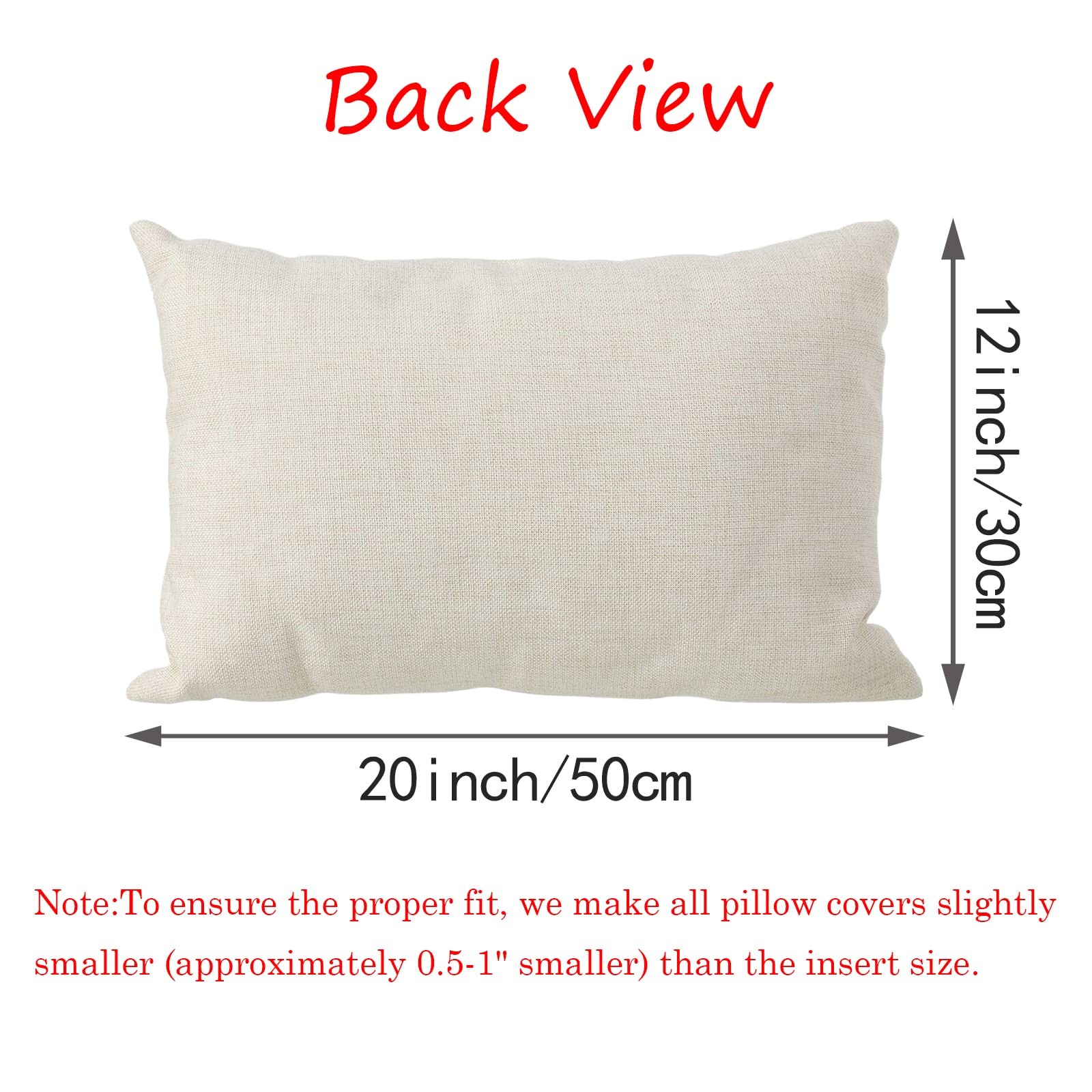 LOMCHEN Black Christmas Lumbar Pillow Cover 20" x 12" (Pack of 1),