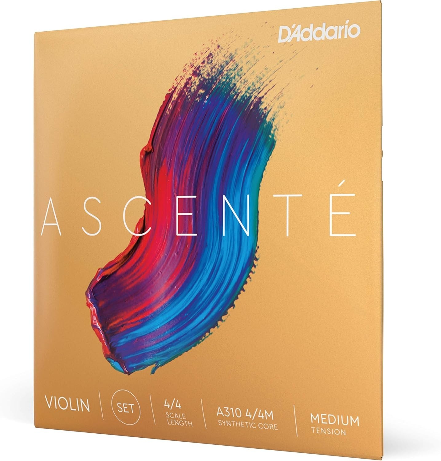 4/4 Scale Ascente Violin Strings - Full Set, Excellent Pitch Stability, USA Made