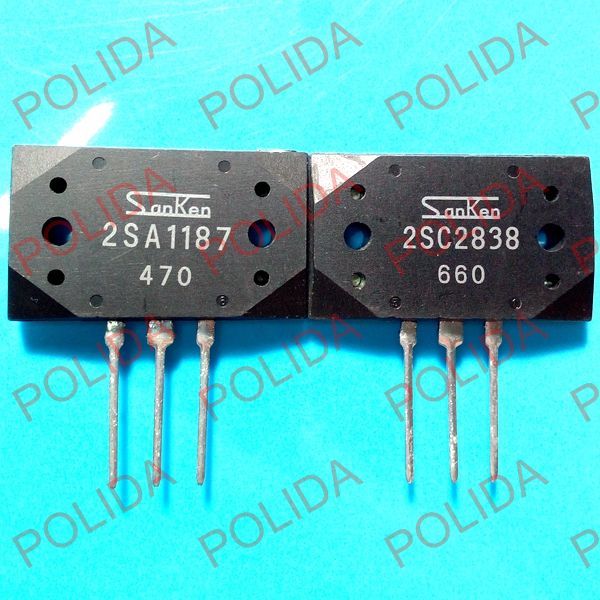 1pairs OR 2PCS  Transistor SANKEN MT-200 2SA1187/2SC2838 A1187/C2838