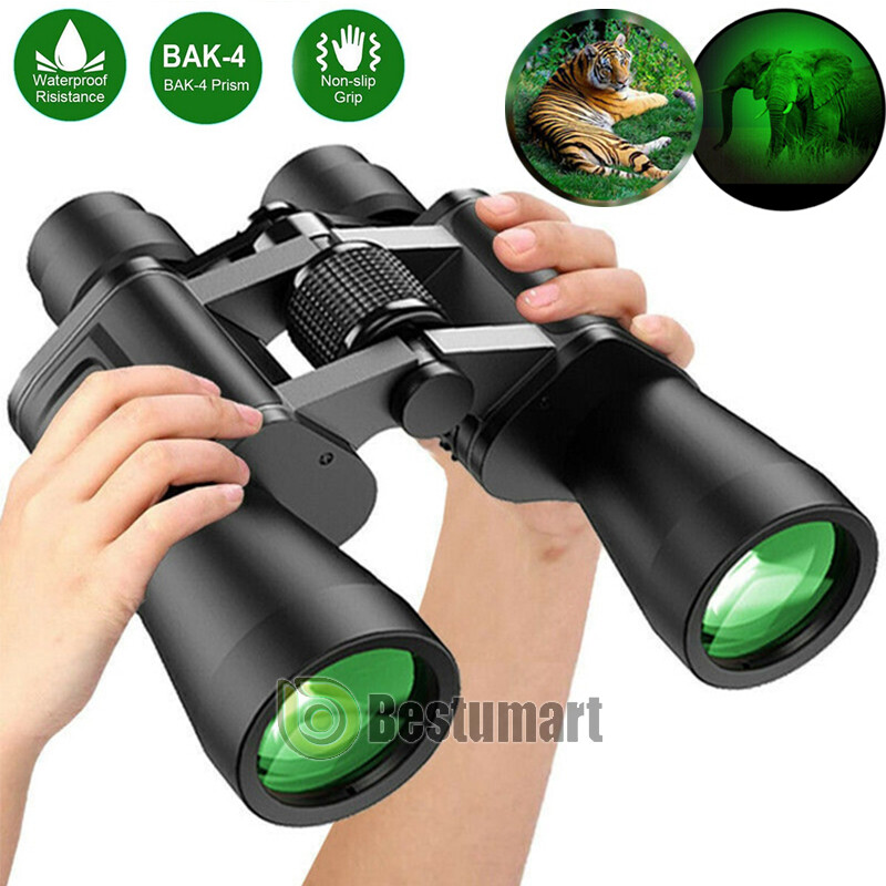 180x100 High Power Military Binoculars Day/Night Zooming Hunting Camping+Bag