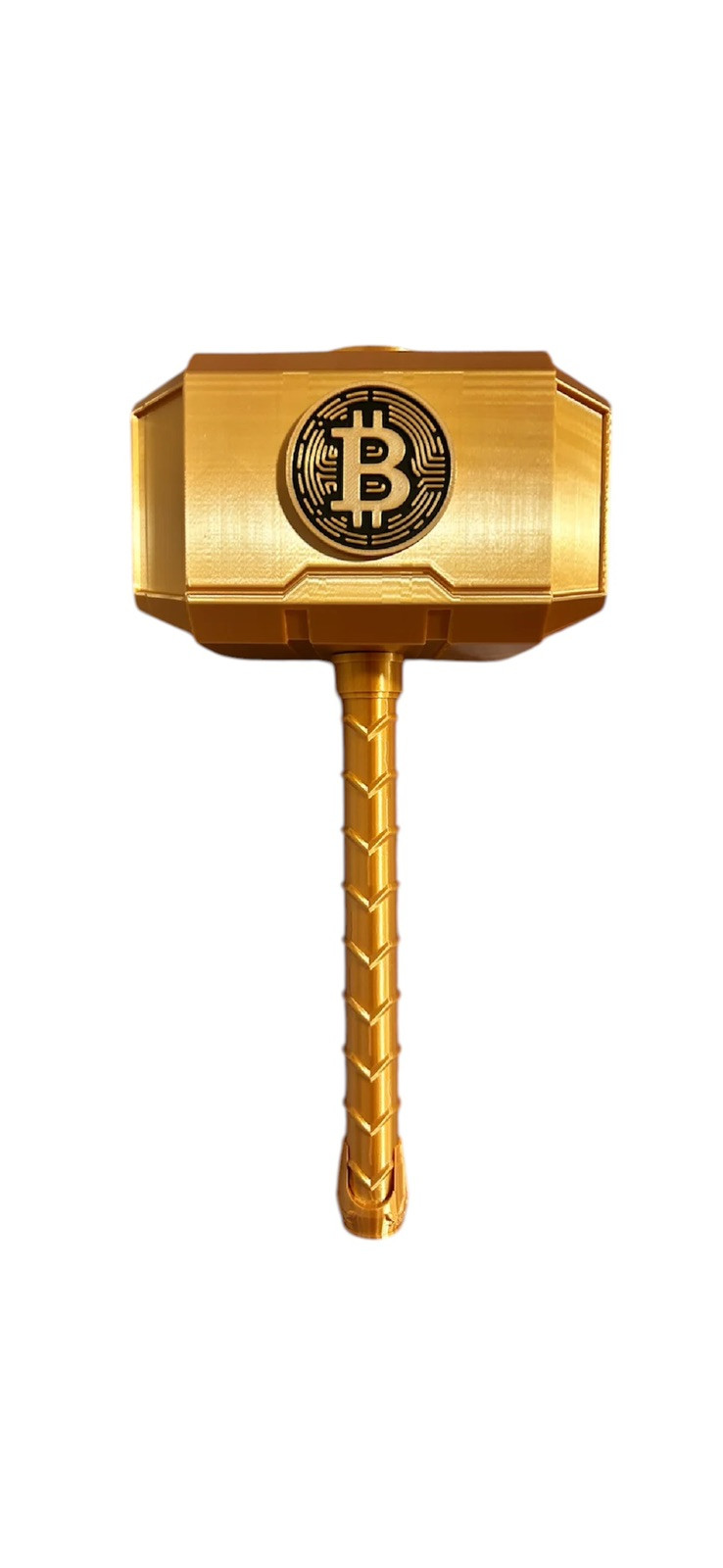 Bitcoin Mjolnir Thor's Hammer. Life Size  3D Printed Fan Art.  Thor, Crypto