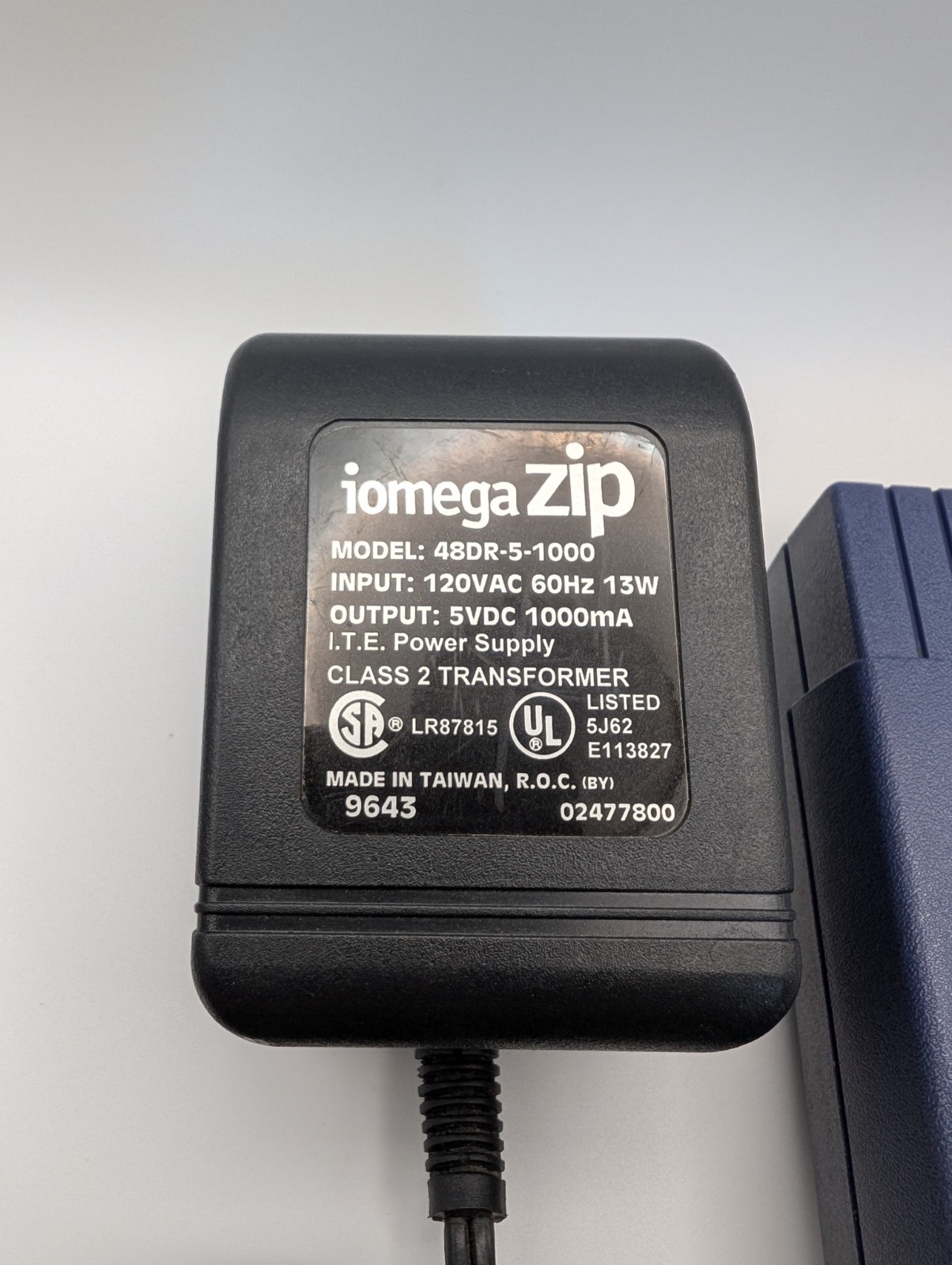 Iomega Zip Drive 100 Z100P2 External Parallel Drive Power Supply