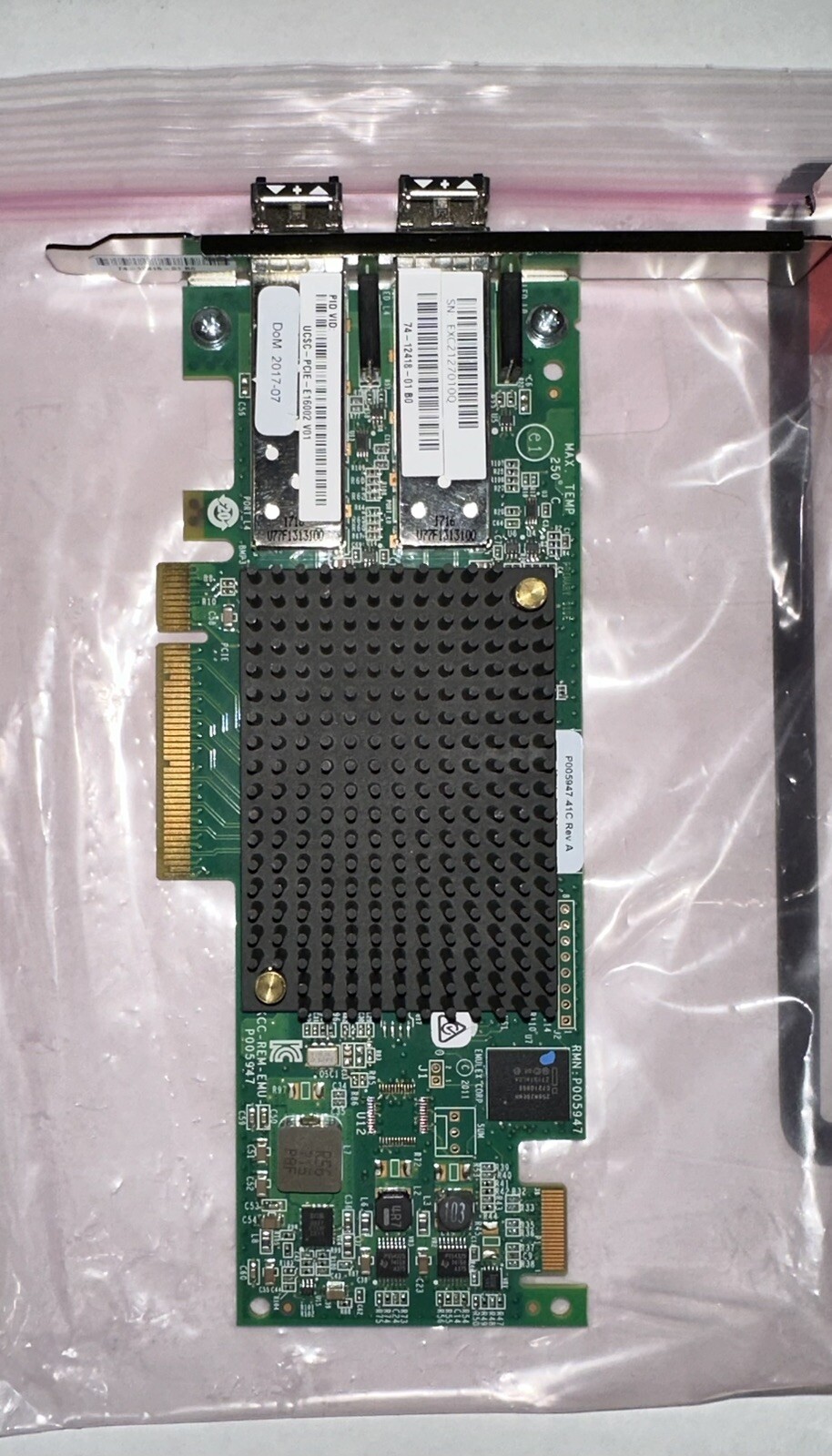 EMULEX 16GB 2-PORT FIBER CHANNEL HOST BUS ADAPTER | LPE16002