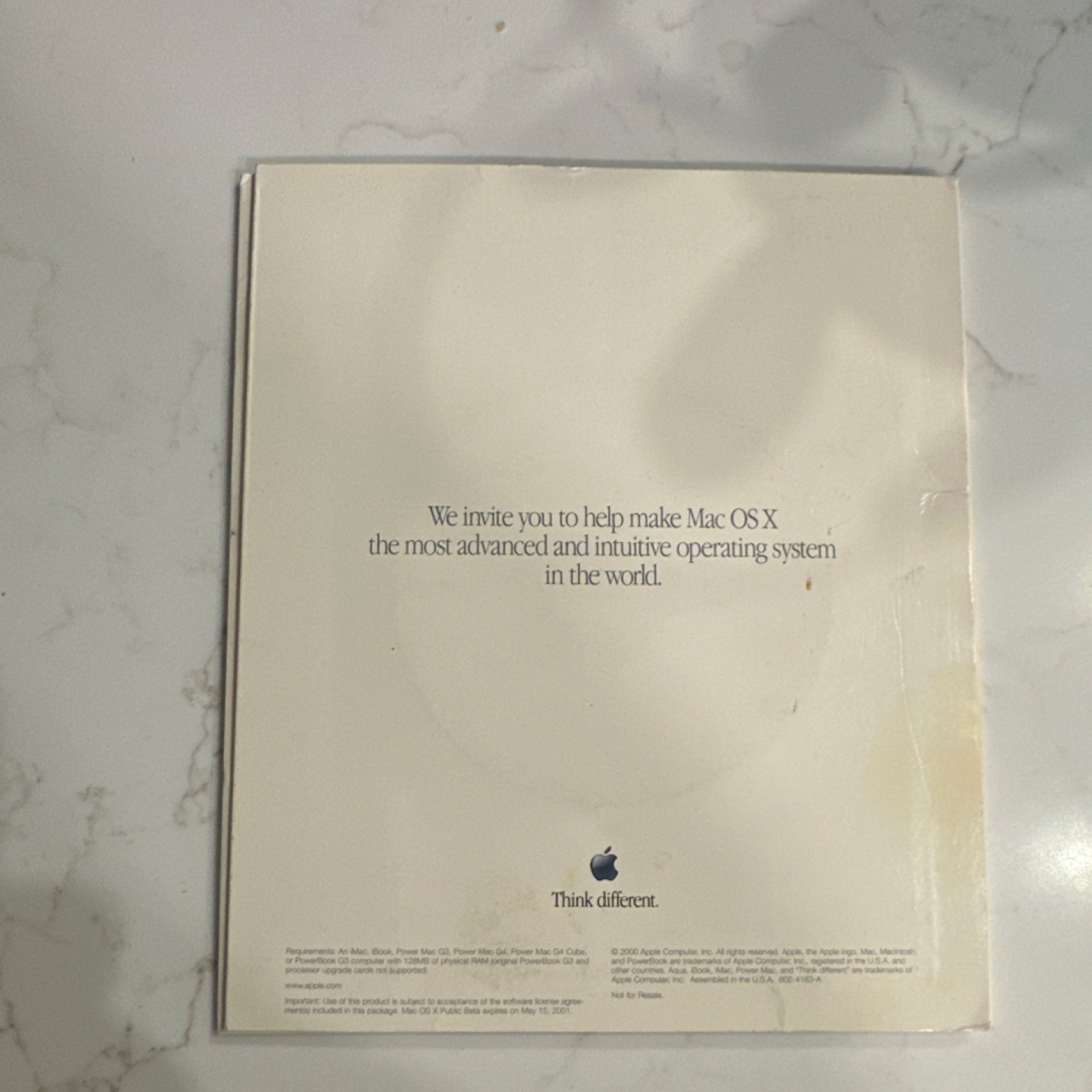 Apple Mac OS X Public Beta Retail Operating System CD with Manual and more