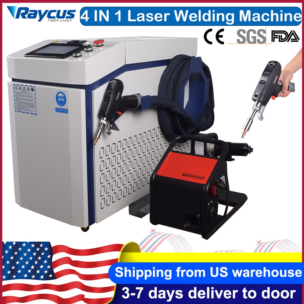 US Stock 1500W 2000W 4in1 Raycus Laser Welding Cutting Machine Rust Paint Remove