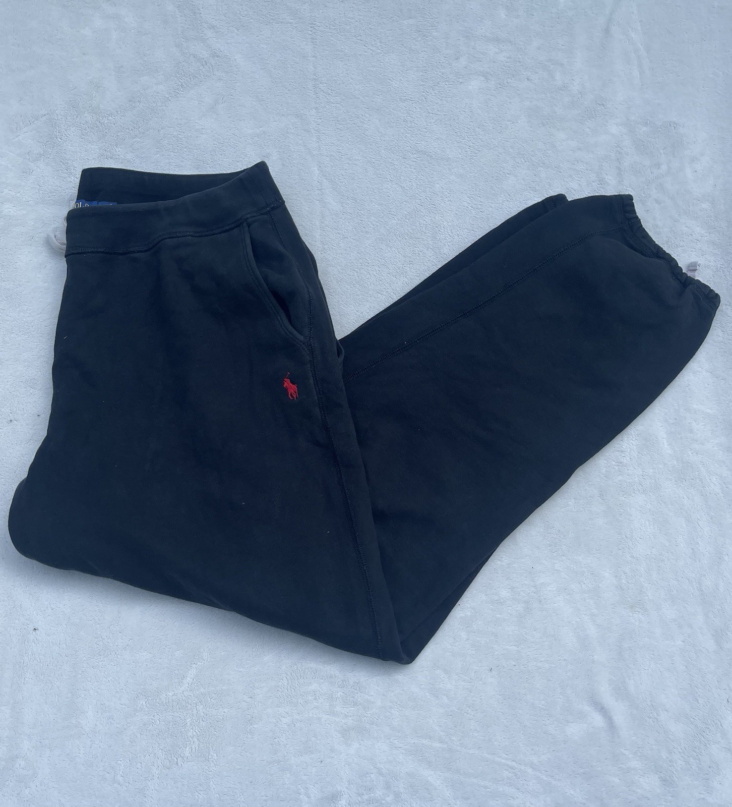 Polo Ralph Lauren Mens XLT Sweatpants Black Red Pony Logo Drawstring Joggers