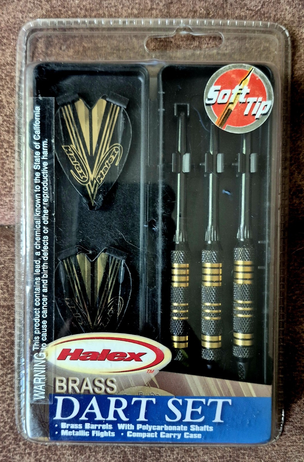 Halex Brass 15 Gram Soft Tip Darts w/ Carrying Case #67300