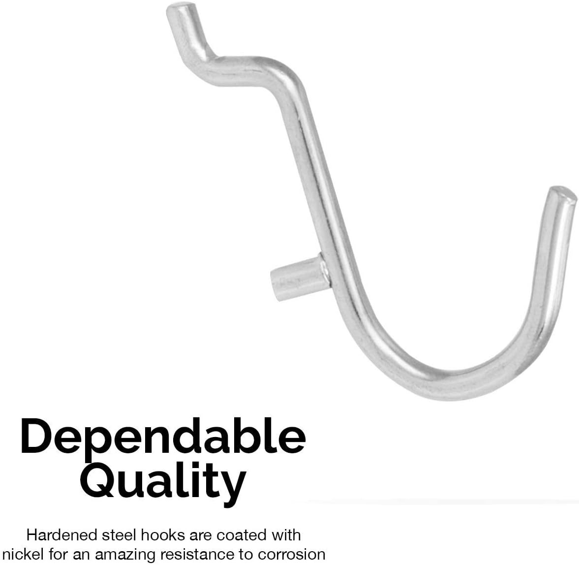 53106 Pegboard Hook Assortment Set, 50 Piece Heavy Duty, Pegboard Hooks for Tool