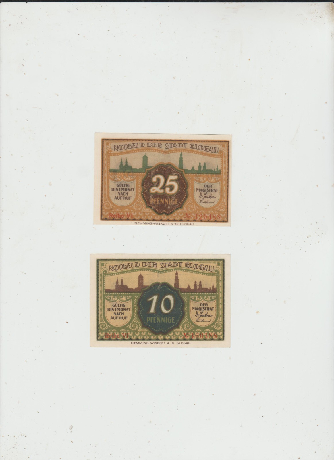GLOGAU TWO NOTES...
