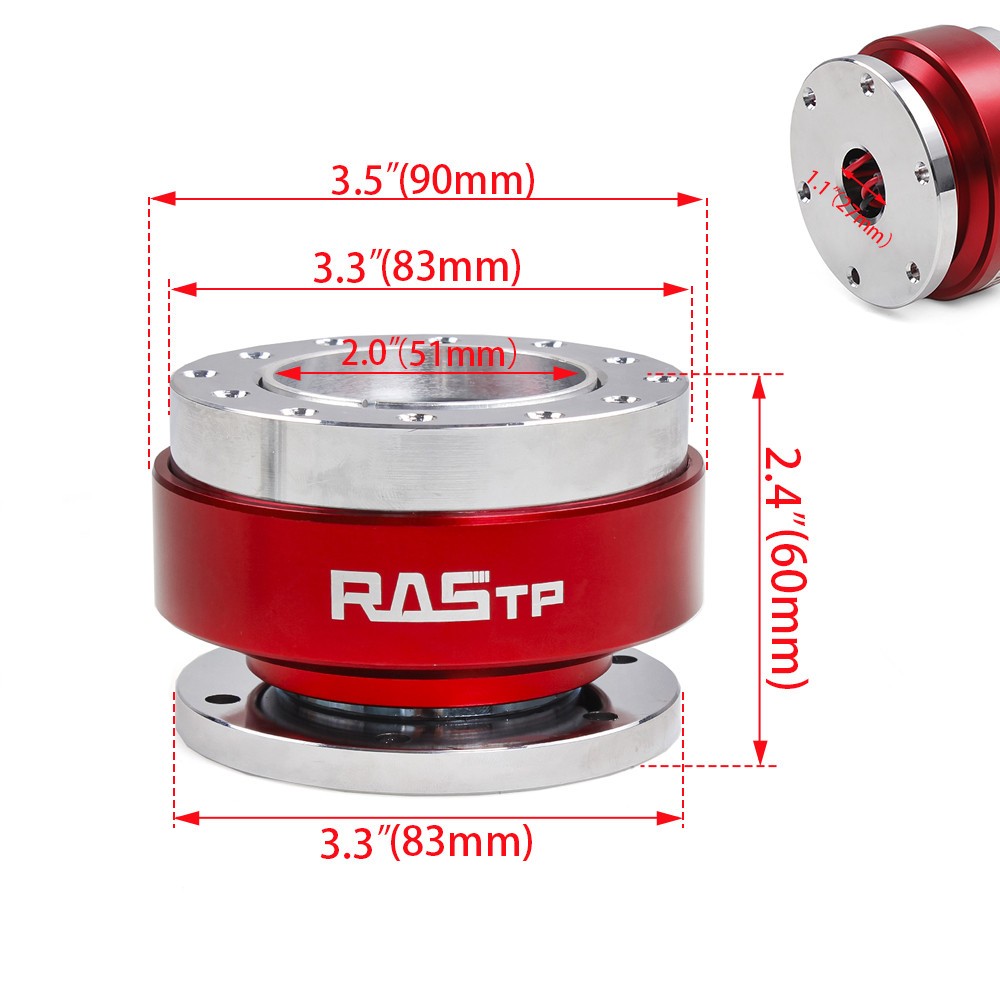 Red Steering Wheel+Quick Release+Hub Adapter 186H For Volkswagen VW Golf Jetta