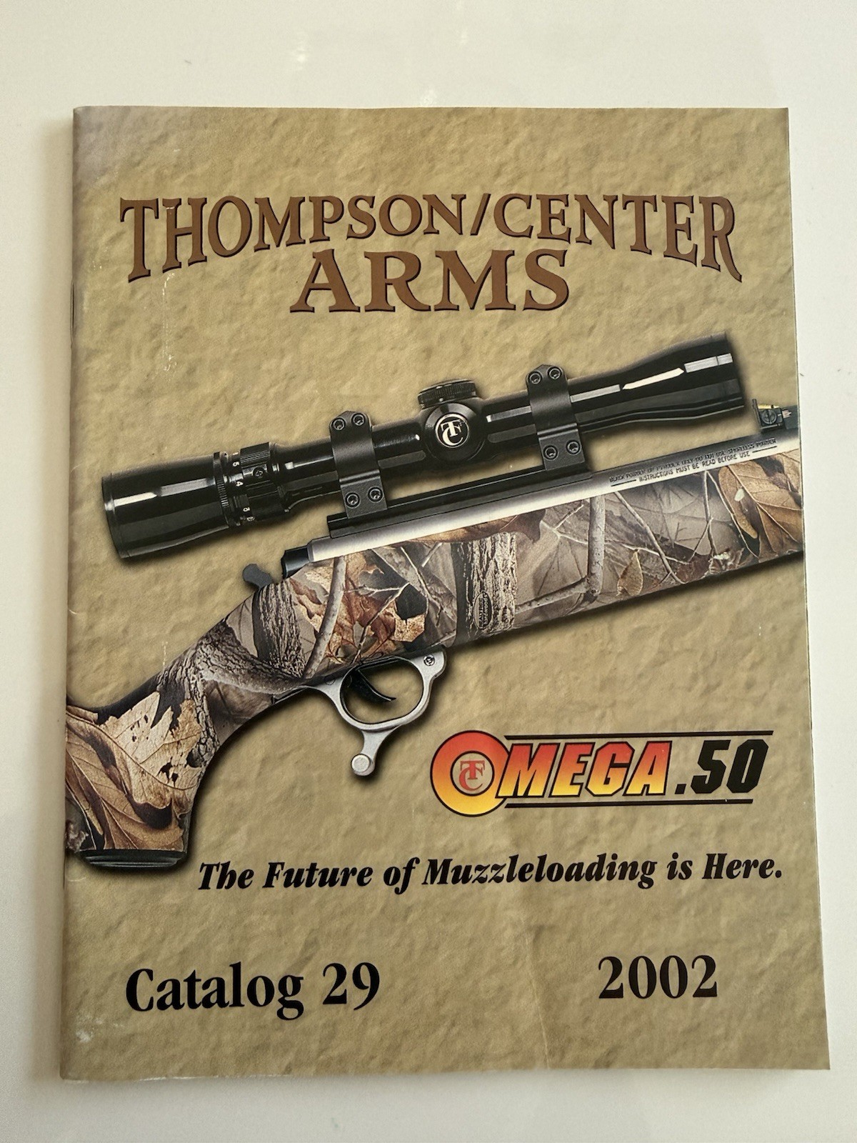 VTG CATALOG Thompson Center Arms ~#29~2002~59 pages~OMEGA .50 Muzzleloading~