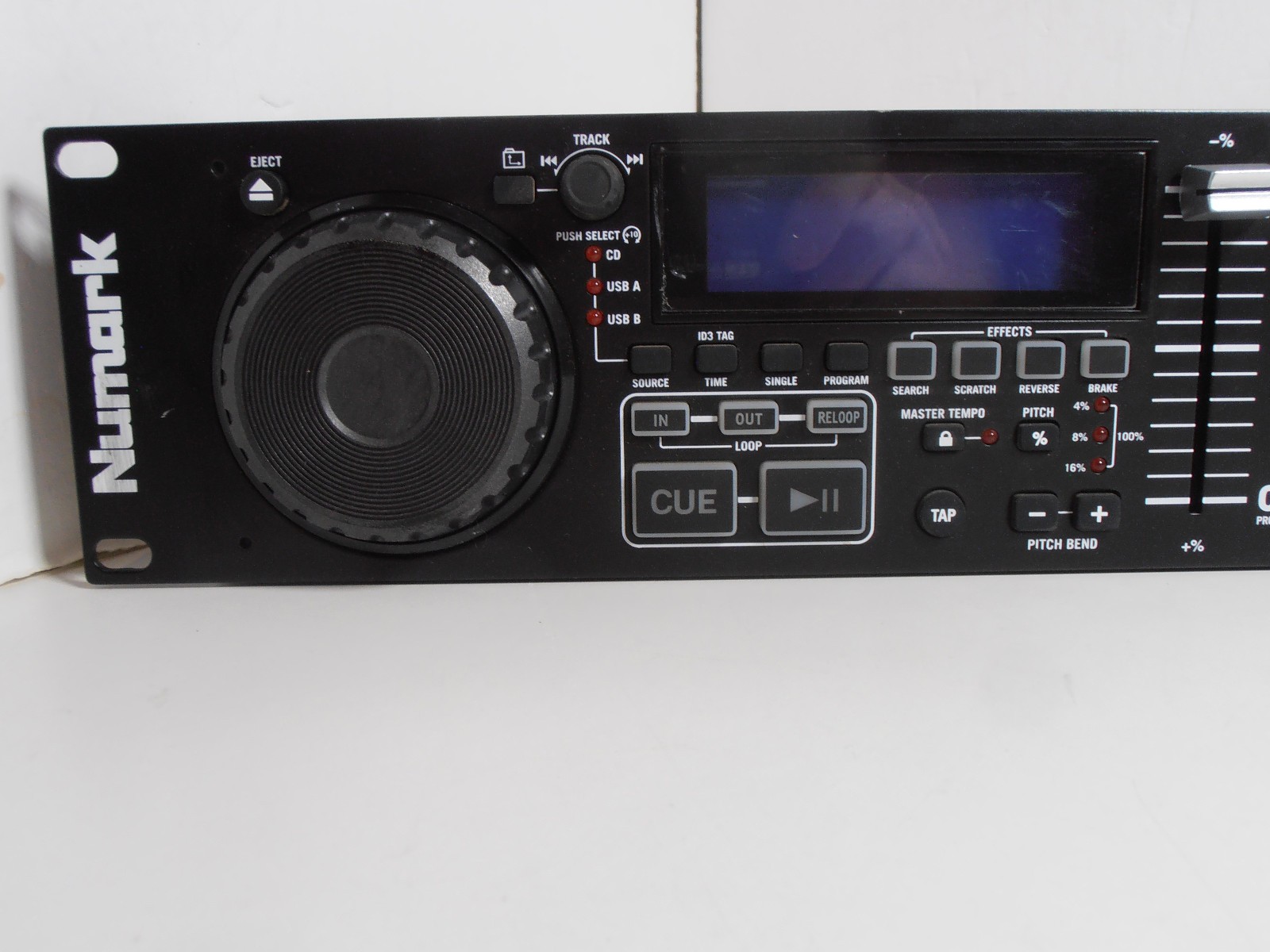 Numark CDN77 usb Pro MP3-CD Controller Rack Mount Dual Display Unknown Condition