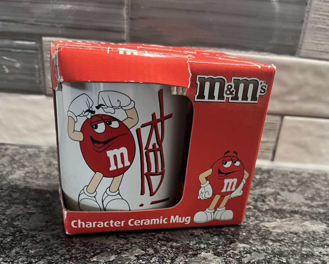 Coffee Mug M&M Red Collectible Character Ceramic Hot Chocolate Coffee Cup 2012