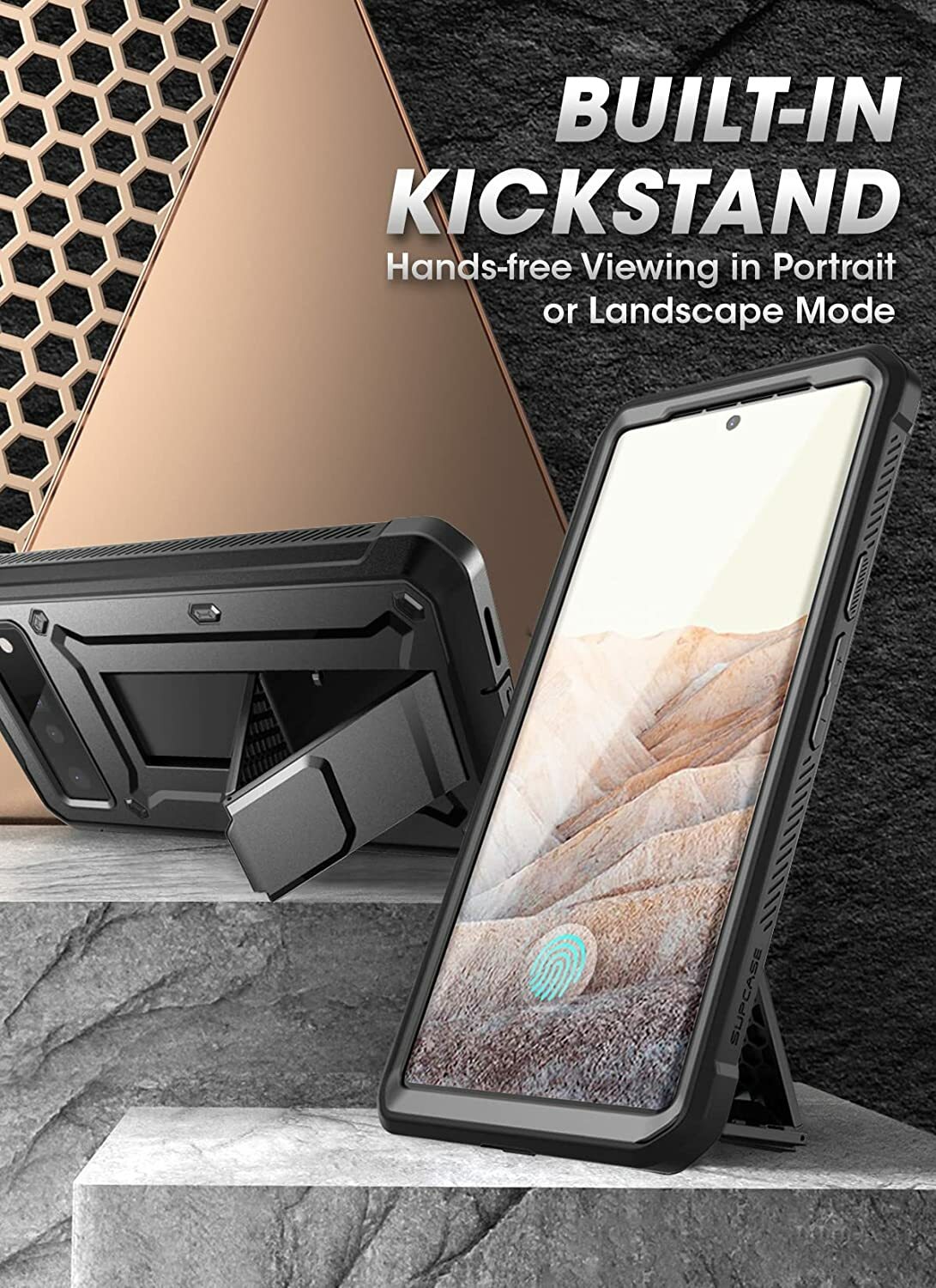 For Google Pixel 6 Pro, SUPCASE Rugged Shell 360 Case w/ Screen Protector Cover
