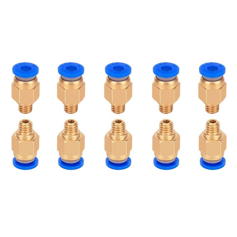 Aokin 10 Pcs PC4-M6 Pneumatic Fitting for Creality Ender 3/3 Pro/3 V2, Ender ...