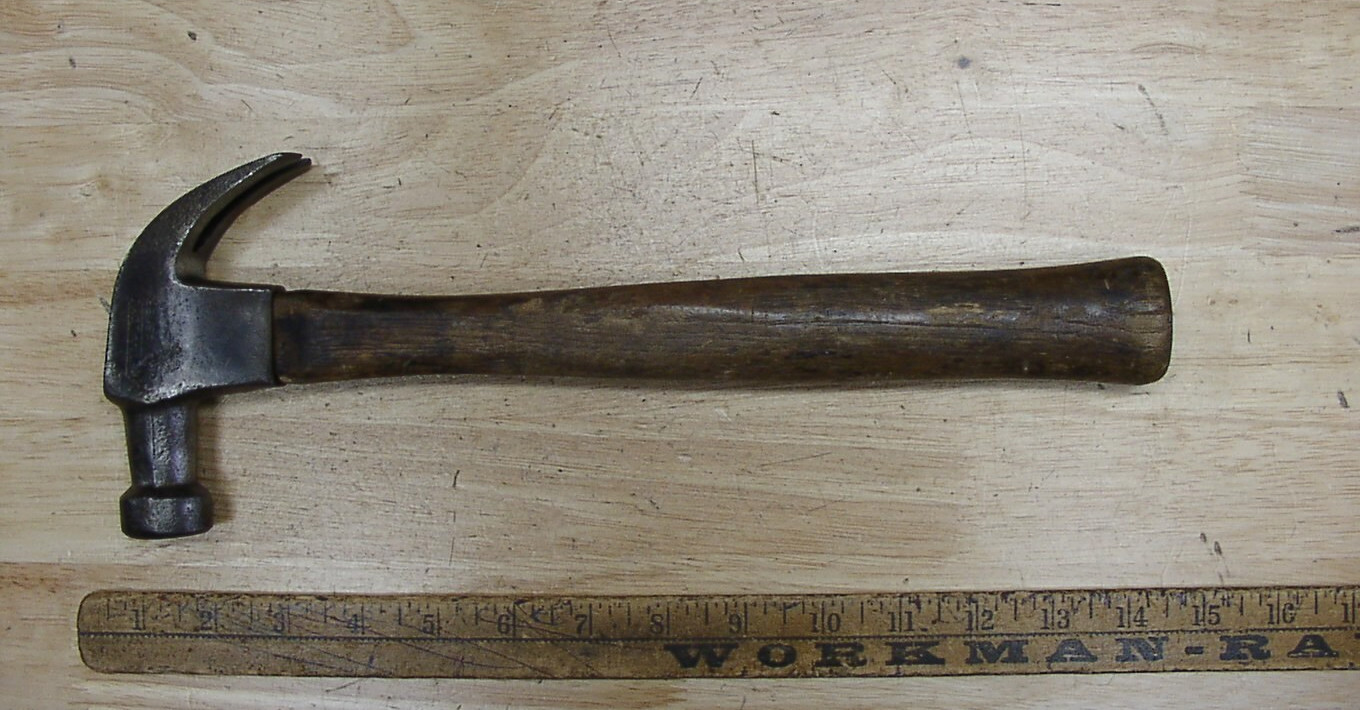 Old Used Tools,Vntg Stanley Jobmaster Curved Claw Hammer,1lb.10.1oz,5" Head,Good