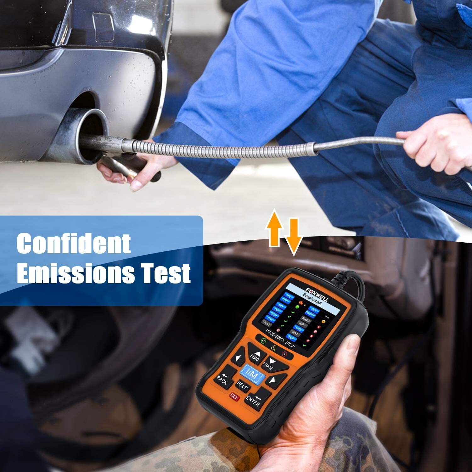 Foxwell NT301 OBD2 Automotive Scanner Diagnostic Tool Check Engine Code Reader
