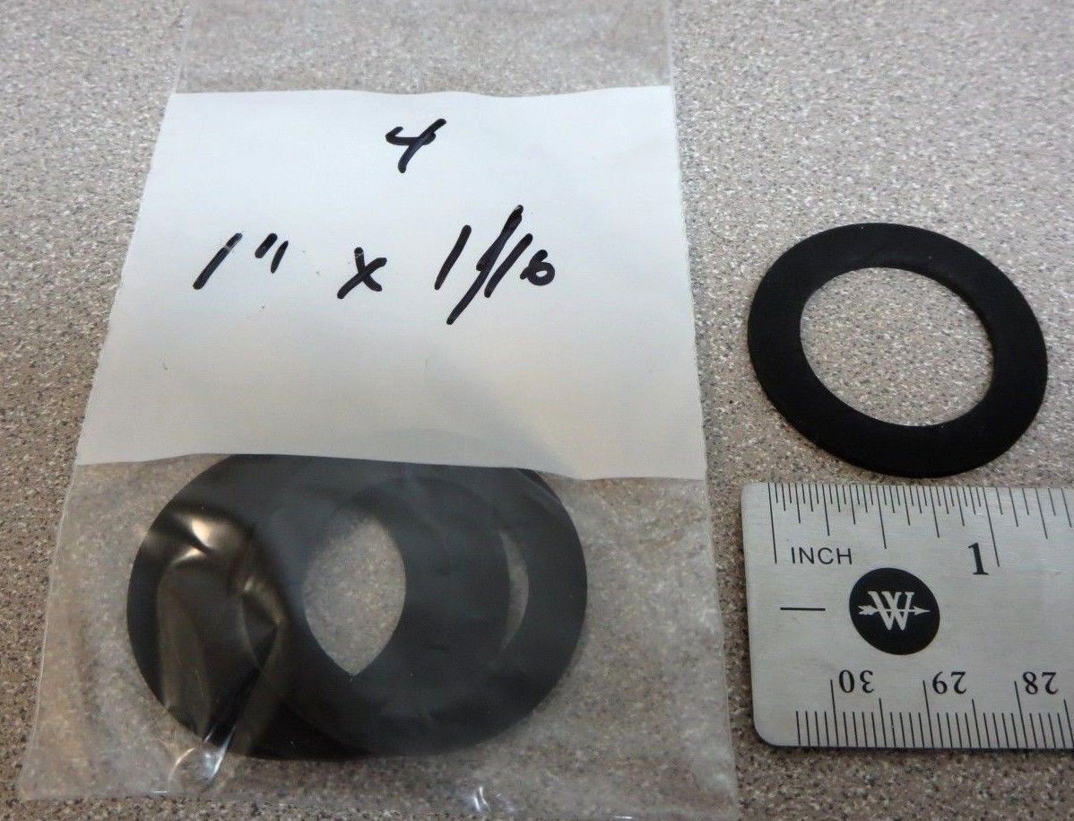 Pkg/4, 1" x 1/16" THIN EPDM Rubber Water Meter Gasket/Washer for 1" size meters
