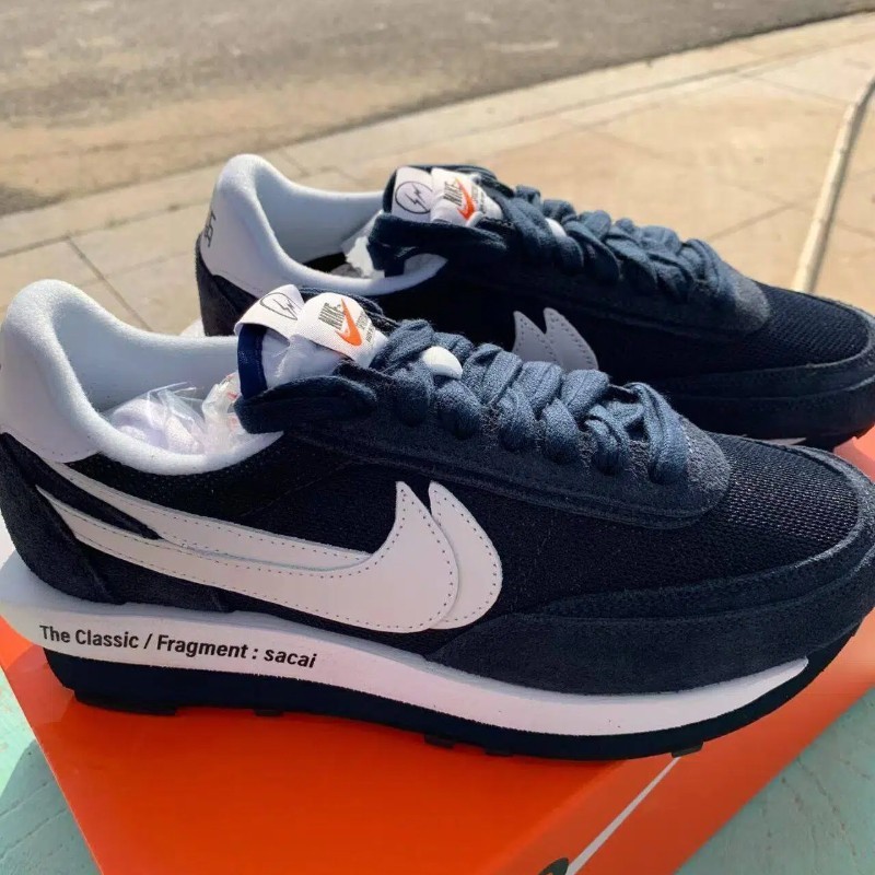 New Nike Fragt Design x sacai x LDV Waffle 'Blackened Blue' Men’s Shoes