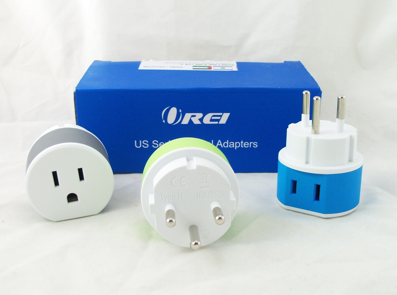REI Brand USA to Israel Palestine Travel Adapter Plug Three Pack Type H (US-14)