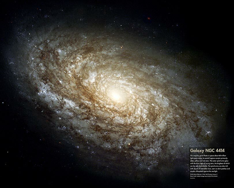 HUBBLE SPACE TELESCOPE GALAXY NGC 4414 8x10 GLOSSY PHOTO PRINT